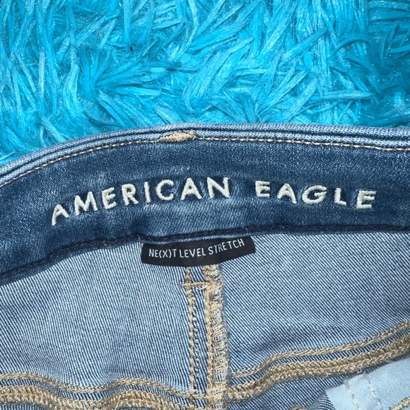 American Eagle Outfitters Classic Blue Ripped Jeggings - Picture 2 of 6
